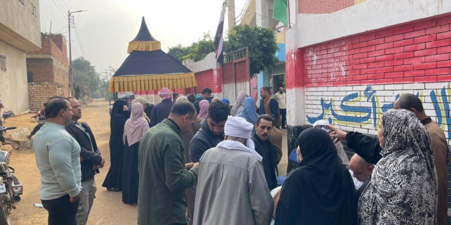 إقبال كبير في لجان مدرسة أولاد سالم بمركز أبو حماد بالشرقية للتصويت في انتخابات مجلس النواب