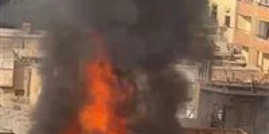 بديكور أحد المسلسلات.. حريق هائل باستوديو مصر بالمريوطية