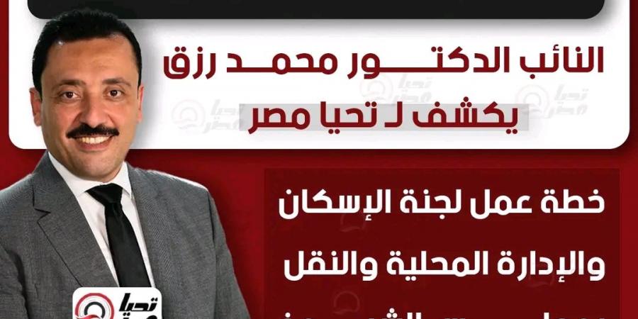 خدمة المواطن ودعم خطة الدولة للتنمية.. النائب محمد رزق يكشف لـ تحيا مصر خطة عمل لجنة الإسكان والإدارة المحلية والنقل بمجلس الشيوخ