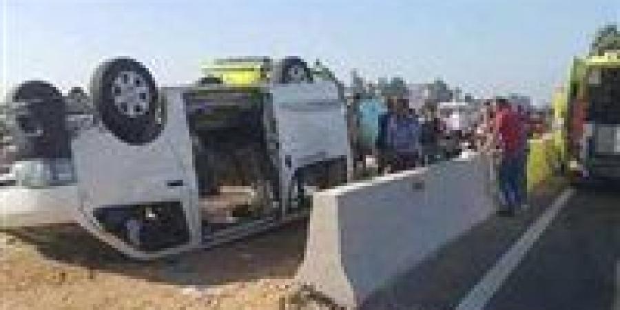 مصرع شخص وإصابة 5 آخرين في حادث سير بمدخل سمالوط بالمنيا