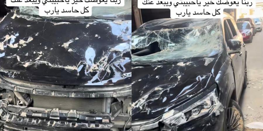 صور جديدة لـ سيارة أرملة إسماعيل الليثي المحطمة.. اعرف آخر التطورات