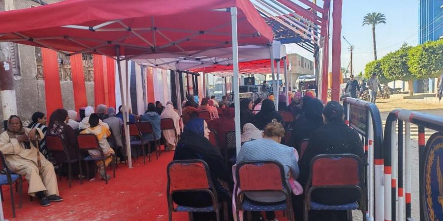 السيدات يتصدرن المشهد الانتخابي أمام مدرسة الناصرية بالفتح في أسيوط