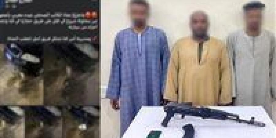 ضبط 3 أشخاص بتهمة التعدي على شخص وتحطيم زجاج سيارته بدبشة بندقية بقنا