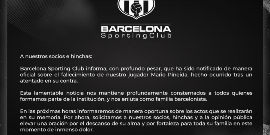 إغتيال بينيدا لاعب برشلونة الإكوادوري وزوجته في هجوم مسلح