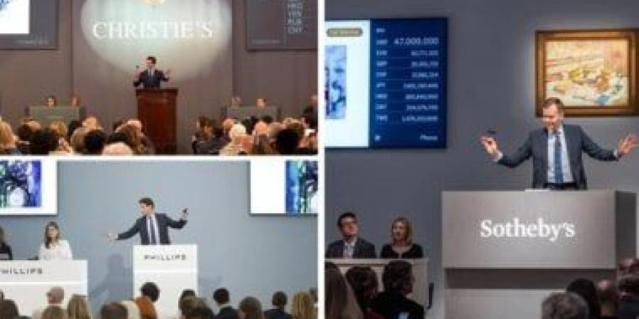 تقرير يكشف: انتعاش سوق المزادات فى عام 2025.. سوثبى تحقق 7 مليارات دولار وقفزة 17% بالمبيعات.. وكريستيز تختتم بـ 6.2 مليار دولار بزيادة7%.. وفيليبس حققت 927 مليونا.. وتراجع مبيعات الفن المعاصر وفن ما بعد الحرب