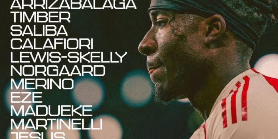 التشكيل الرسمي لمباراة أرسنال ضد كريستال بالاس في كأس الرابطة 2025-26