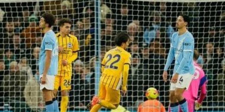 تعثر جديد لـ مانشستر سيتي.. برايتون يفرض التعادل فى الدوري الإنجليزي