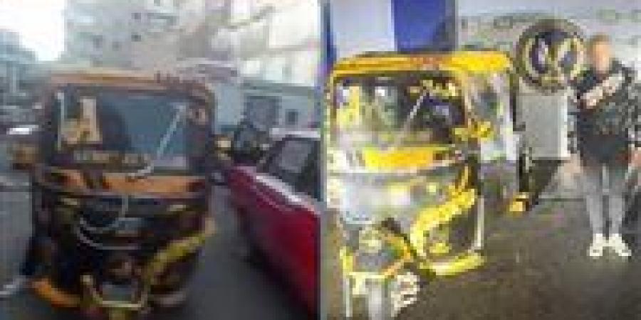 ضبط قائد "توك توك" صدم سيارة وتعدى بالسب على قائدها بالإسكندرية