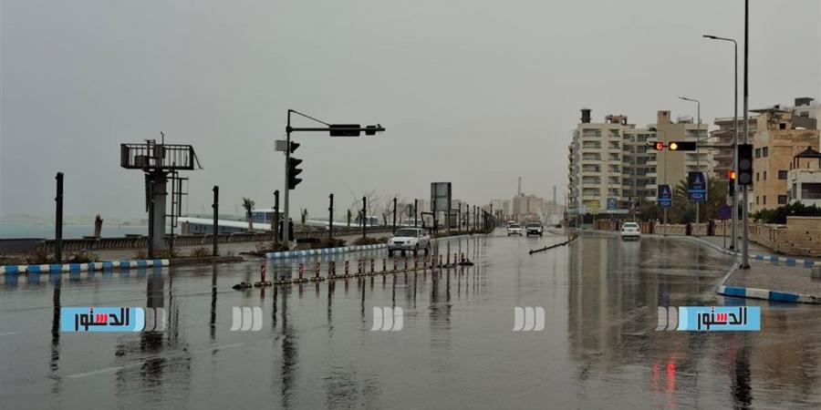 سقوط أمطار متوسطة على مرسى مطروح