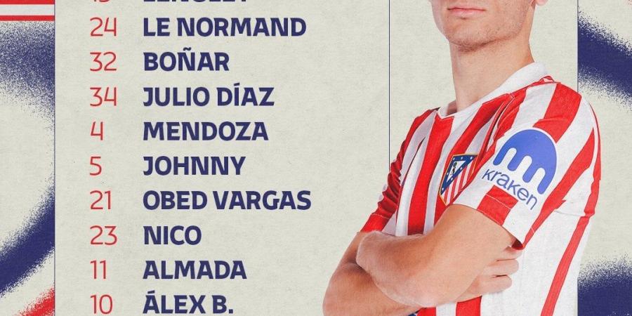 إلتشي ضد أتلتيكو مدريد.. التشكيل الرسمي لمواجهة الليجا