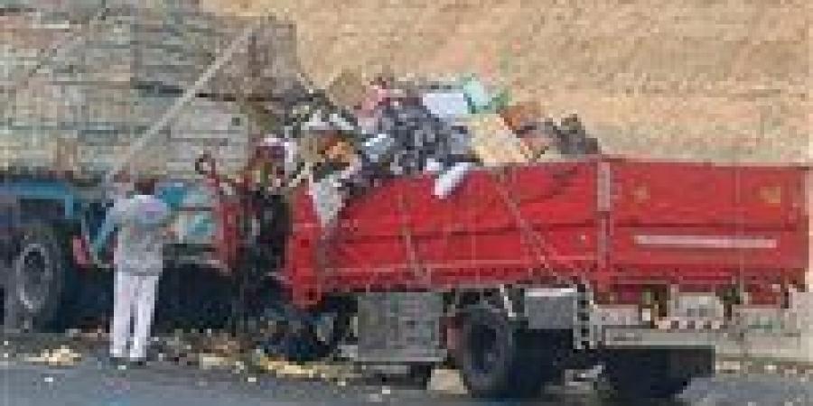 مصرع شخصين في حادث تصادم بطريق الشيخ فضل بصحراوي المنيا الشرقي