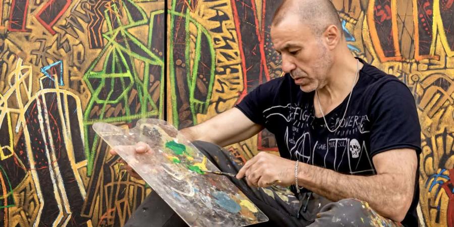 افتتاح معرض وليد اللحظة للفنان التشكيلى وليد نايف