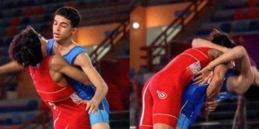 لقطة عبد الله حسونة أمام بطل تونس في بطولة أفريقيا وحصده الميدالية الذهبية