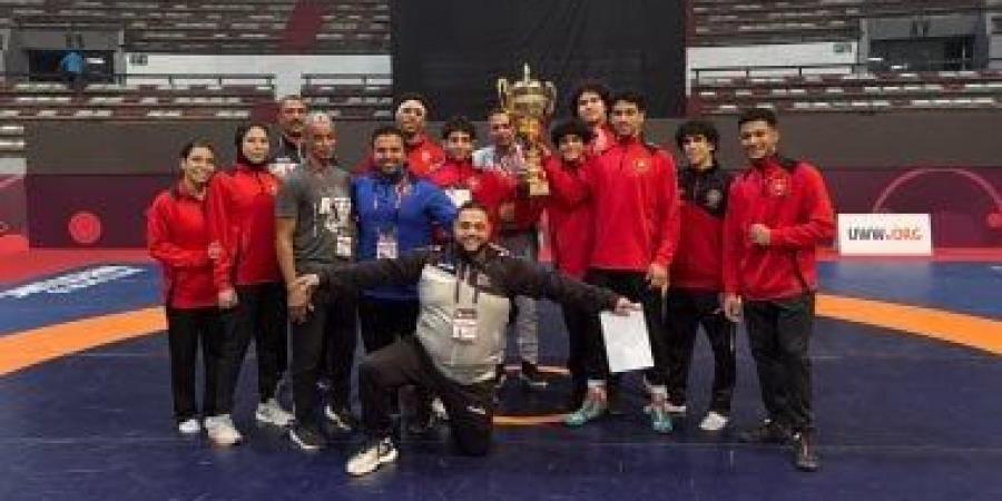 منتخب المصارعة الحرة للرجال يحصد 8 ميداليات وكأس البطولة الأفريقية بالإسكندرية