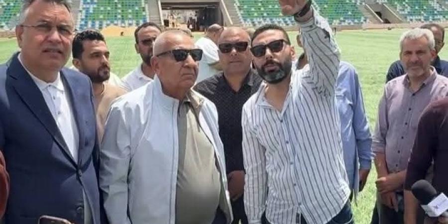 جولة تفقدية لمجلس إدارة النادي المصري فى مشروع الاستاد الجديد