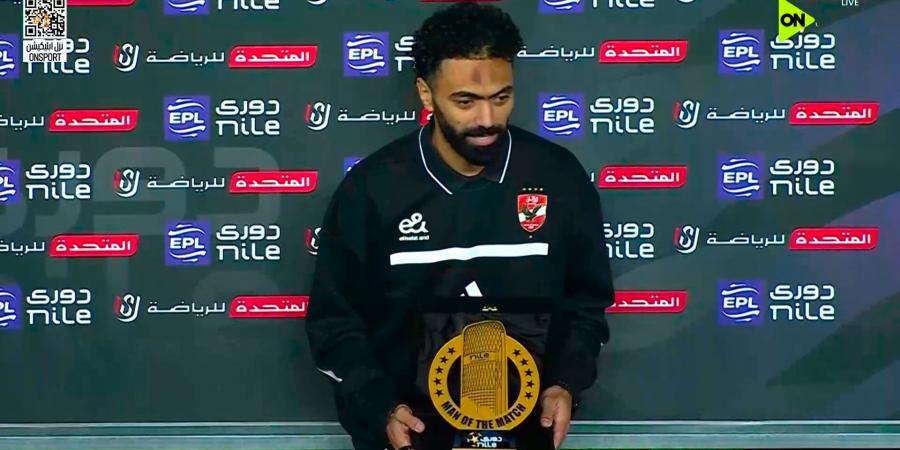 حسين الشحات أفضل لاعب في مباراة الأهلي وإنبي