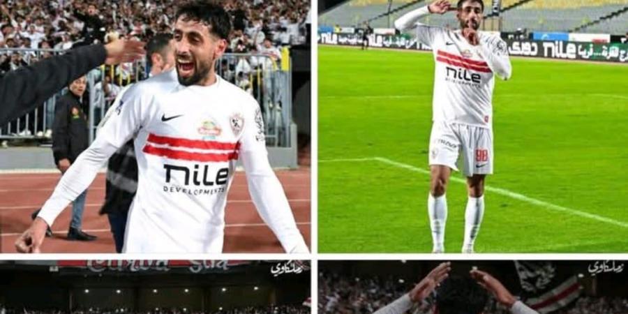يارب تكمل على خير.. عدى الدباغ يحتفل بهدفه أمام سموحة