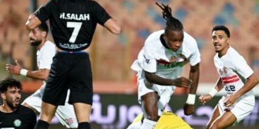 شيكوبانزا يضيع أول فرص الزمالك امام اتحاد العاصمة بالشوط الثانى