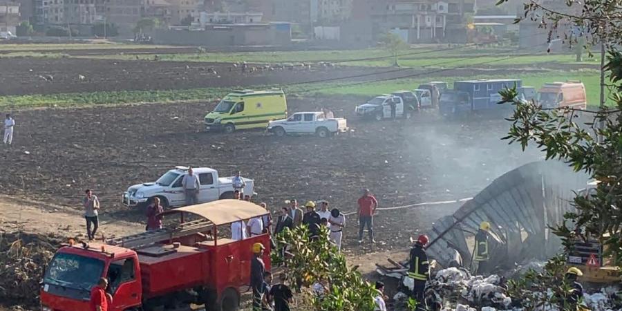 ماس كهربائى يتسبب فى حريق مصنع قطن بالغربية