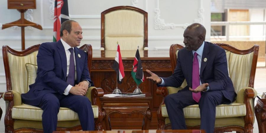 السيسي وروتو يبحثان تعزيز الشراكة الاستراتيجية بين مصر وكينيا والتنسيق في قضايا المياه والسودان