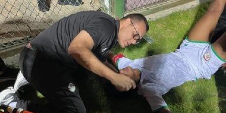 الجهاز الطبي لمنتخب شباب مصر ينجح فى إنقاذ لاعب عمان من بلع اللسان
