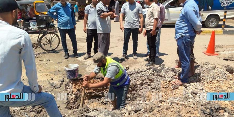 محافظ كفرالشيخ يوجه بصيانة وإصلاح خط مياه الشرب بالحامول