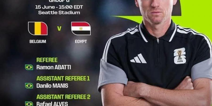 طاقم تحكيم برازيلى يدير لقاء مصر وبلجيكا فى افتتاح مشوار الفراعنة بالمونديال
