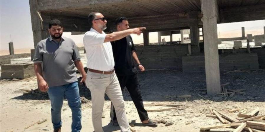 وكيل صحة شمال سيناء يتابع الأعمال الإنشائية للمرحلة الأولى بمستشفى طوارئ بغداد