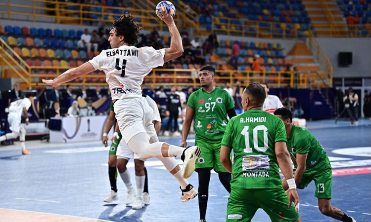 الزمالك يتفوق على درب السلطان المغربي في كأس العالم للأندية لكرة اليد بفارق 25 نقطة
