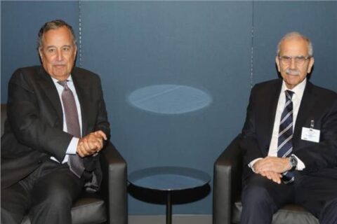 نبيل فهمي يجري لقاءً مع رئيس الحكومة اللبنانية في نيويورك