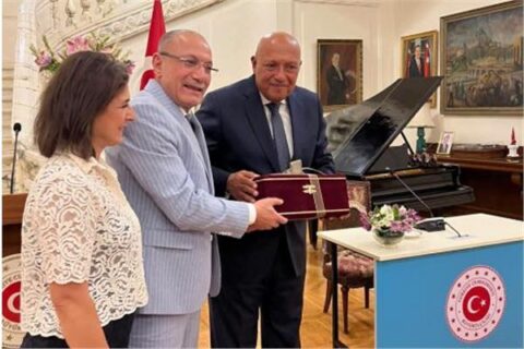 السفارة التركية تنظم اجتماعاً لمجموعة سفراء الدول الآسيوية برئاسة سامح شكري