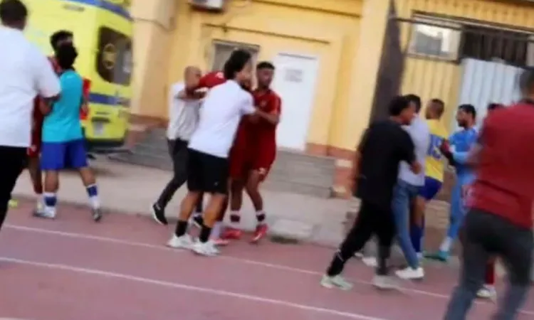 عنف وتوتر خلال مباراة طنطا والنصر في دوري المحترفين